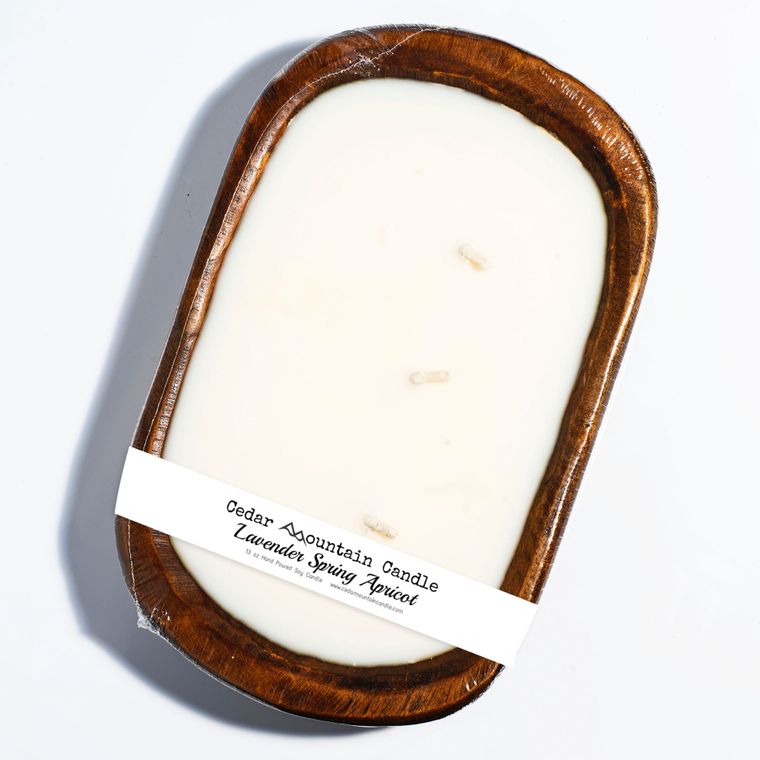 Cedar Mountain Spring & Natural Soy Candle: Lavender & Spring Apricot